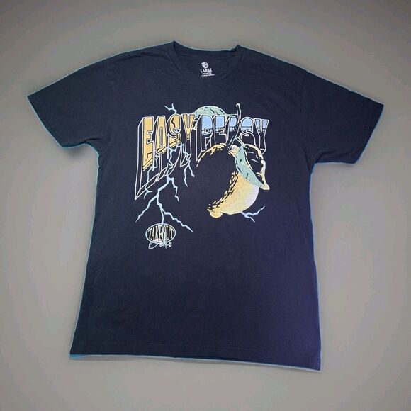 Lost In Los Angeles Takeout Order 'Easy Peasy' Men's Large T-shirt Lemon Print - Picture 1 of 5